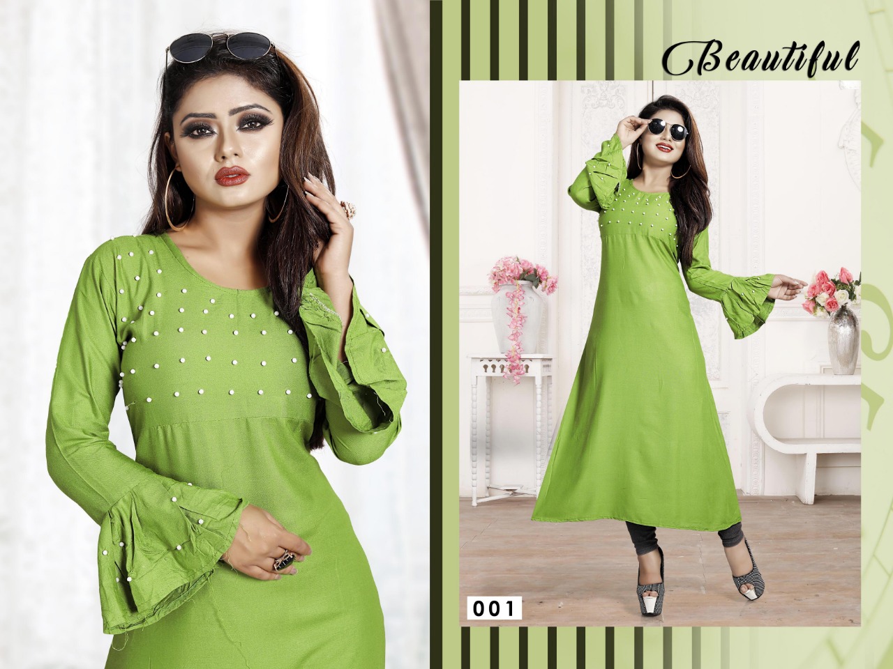 Rivaazz Designer By Jagdamba Rayon Long Kurti Collection