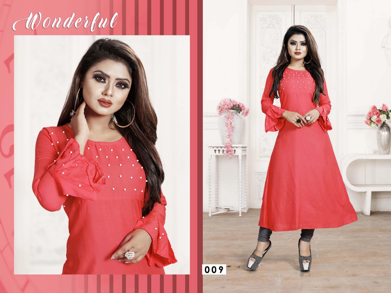 Rivaazz Designer By Jagdamba Rayon Long Kurti Collection