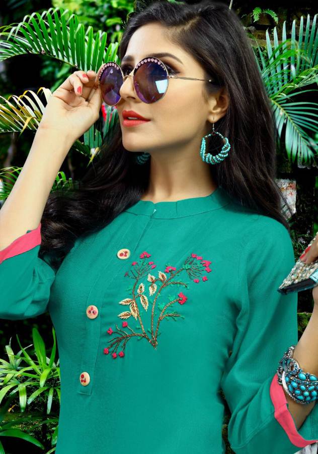 Riya Present Ayana Heavy Rayon Worked Kurti Collection