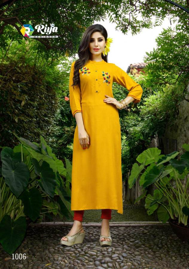 Riya Present Ayana Heavy Rayon Worked Kurti Collection