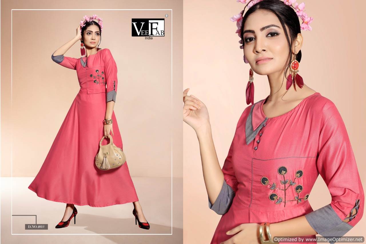 Vf By Chandrayaan Party Wear Long Gown Style Muslin Kurtis Catalogue