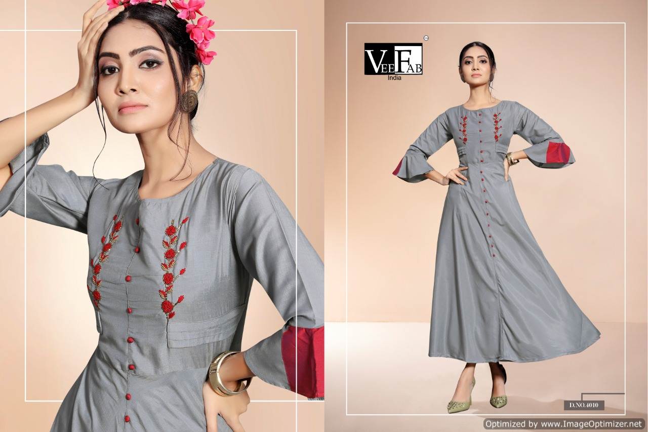 Vf By Chandrayaan Party Wear Long Gown Style Muslin Kurtis Catalogue