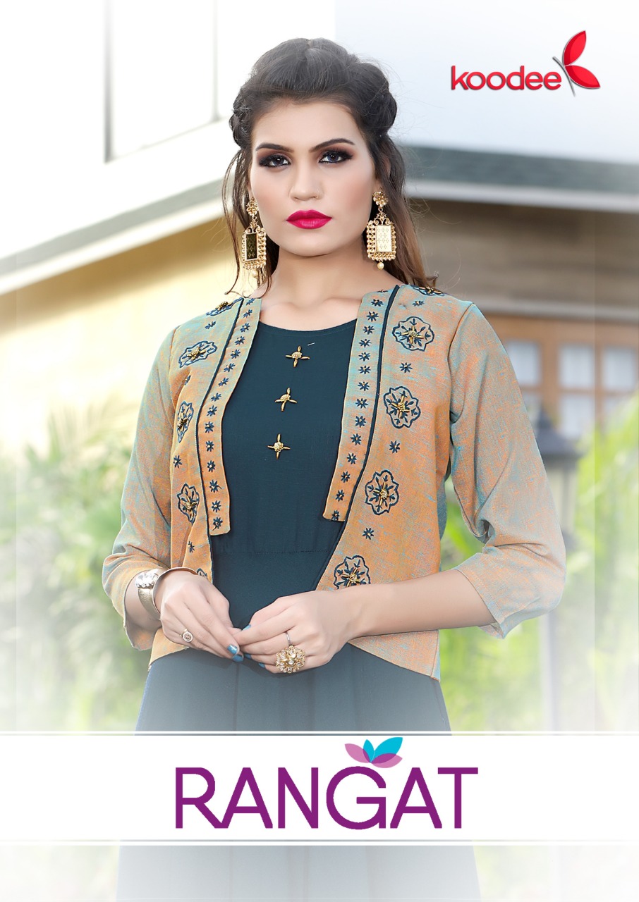 Koodee Present Rangat Designers Kurtis With A Special Designer Jacket Catalogue