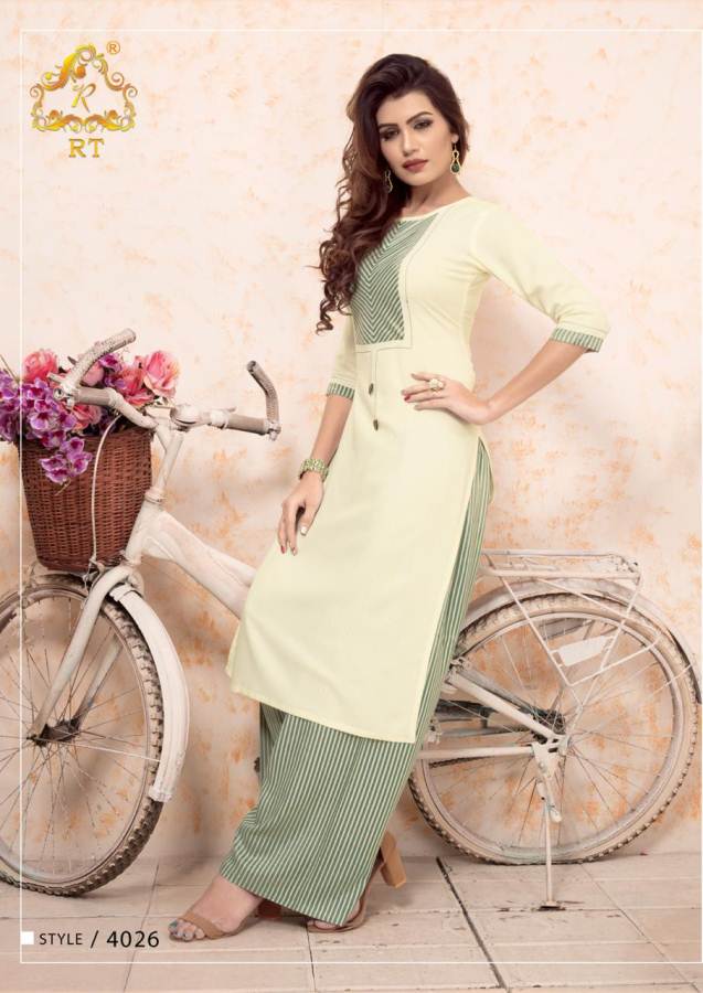 Plazzo Queen Vol 5 By Rt Designer Kurti With Printed Plazzo Catalogue