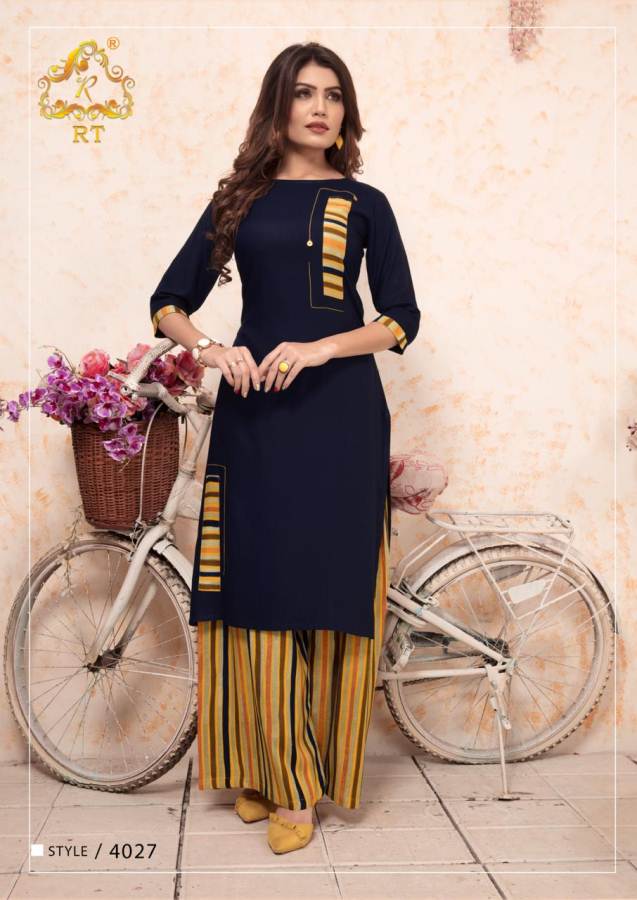 Plazzo Queen Vol 5 By Rt Designer Kurti With Printed Plazzo Catalogue