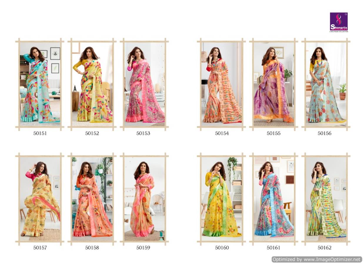 Suruchi Cotton Vol 2 By Shangrila Rich Collection Of Linen Sarees Catalogue
