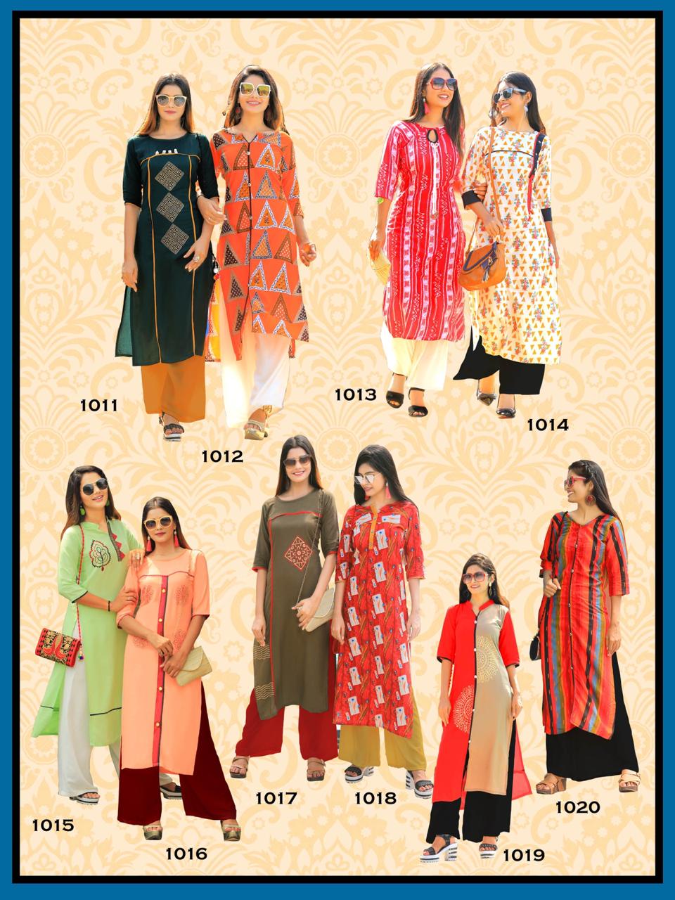 Sparkle Present Pk Casual Wear Kurtis Catalogue.