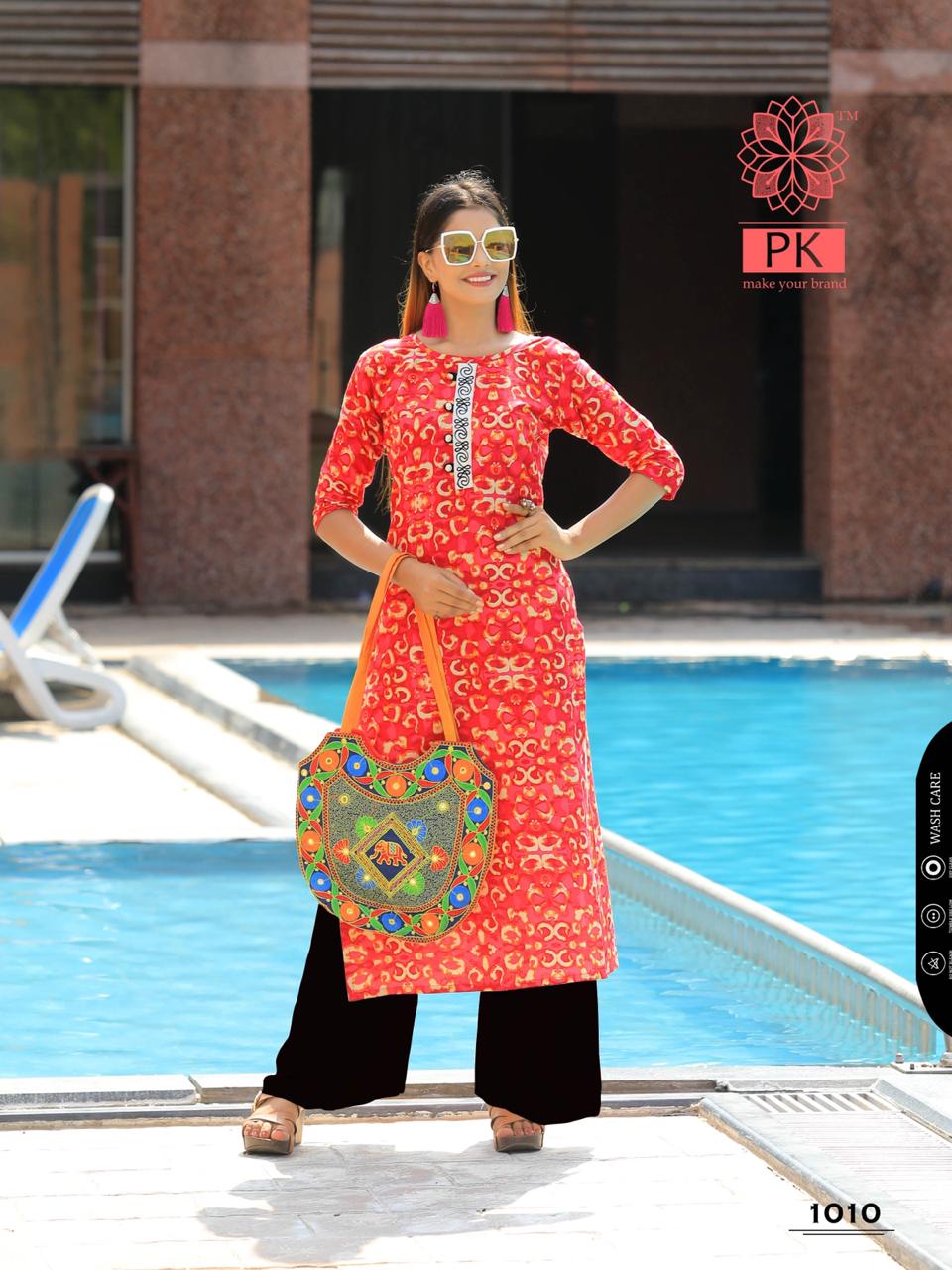 Sparkle Present Pk Casual Wear Kurtis Catalogue.