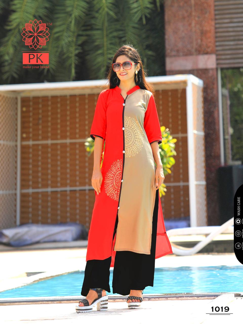 Sparkle Present Pk Casual Wear Kurtis Catalogue.