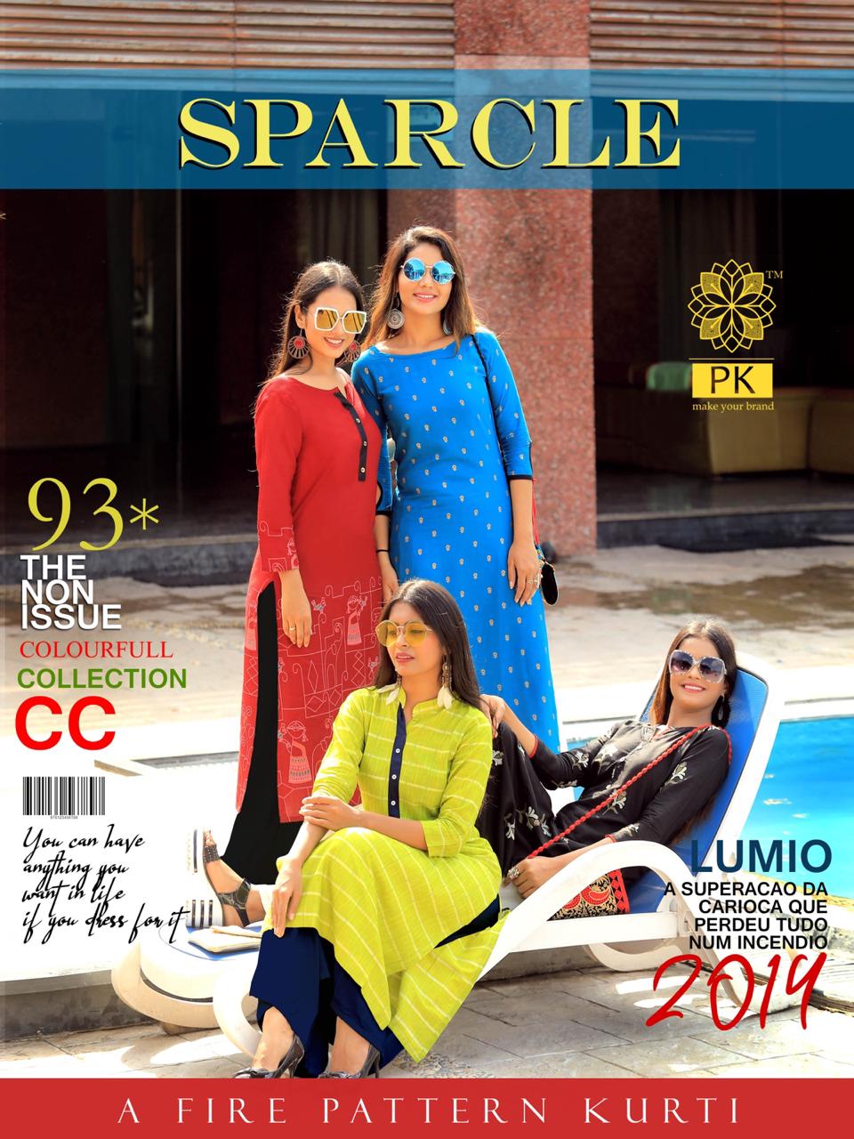 Sparkle Present Pk Casual Wear Kurtis Catalogue.