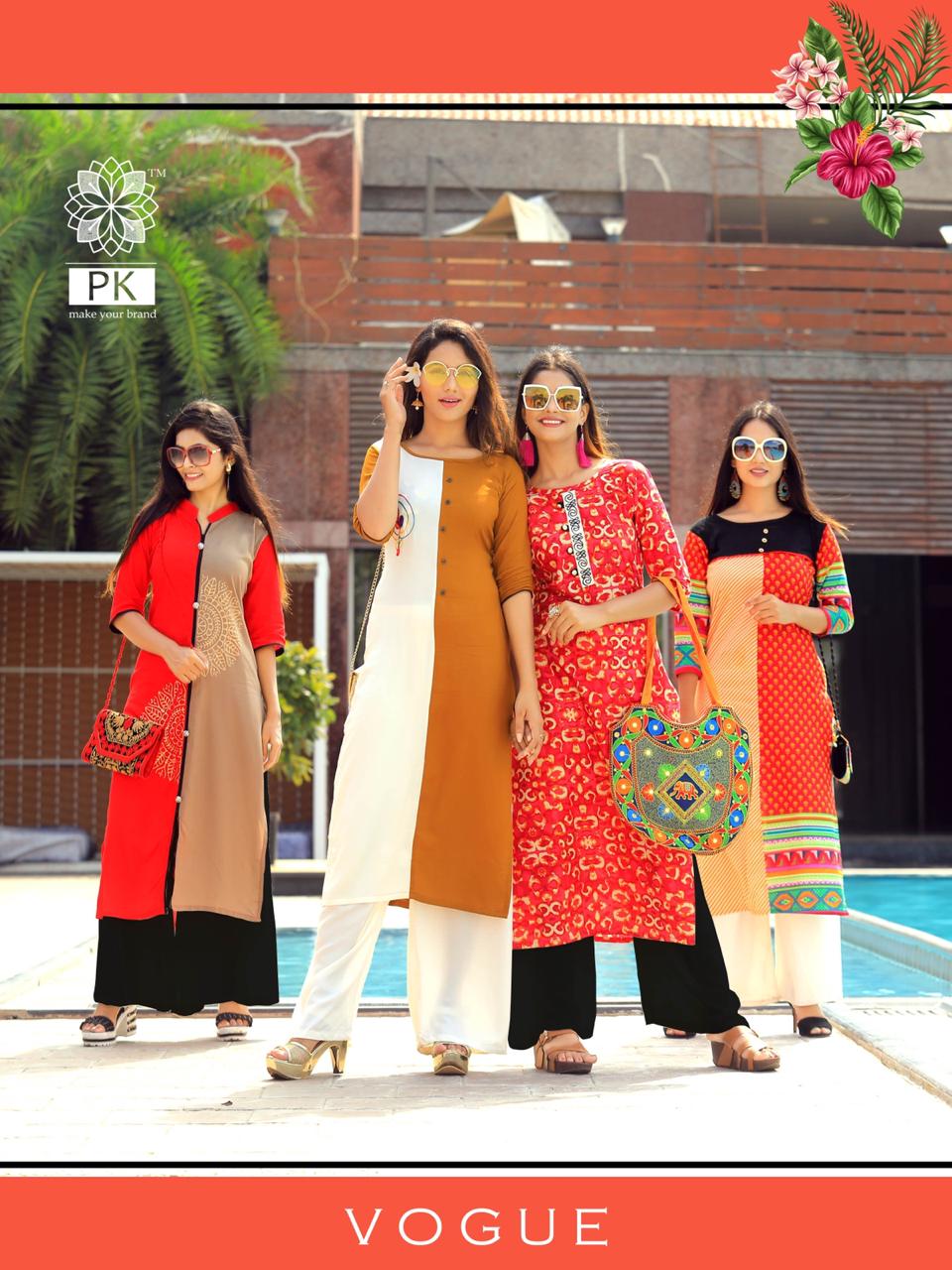 Sparkle Present Pk Casual Wear Kurtis Catalogue.