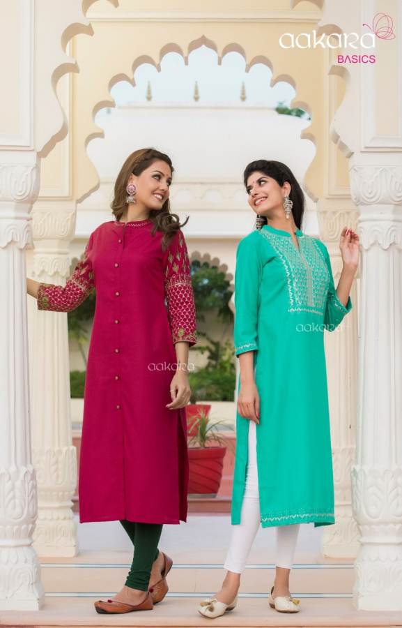 Aakara Basics Vol 11 Designer Straight Style Kurti Collection