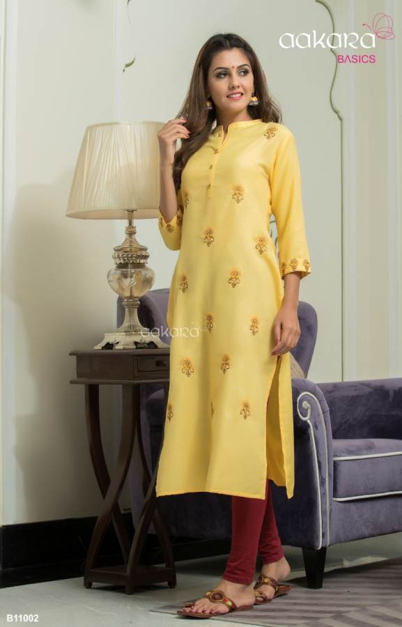 Aakara Basics Vol 11 Designer Straight Style Kurti Collection