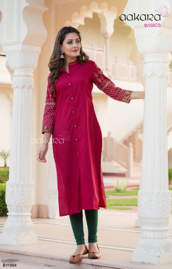 Aakara Basics Vol 11 Designer Straight Style Kurti Collection