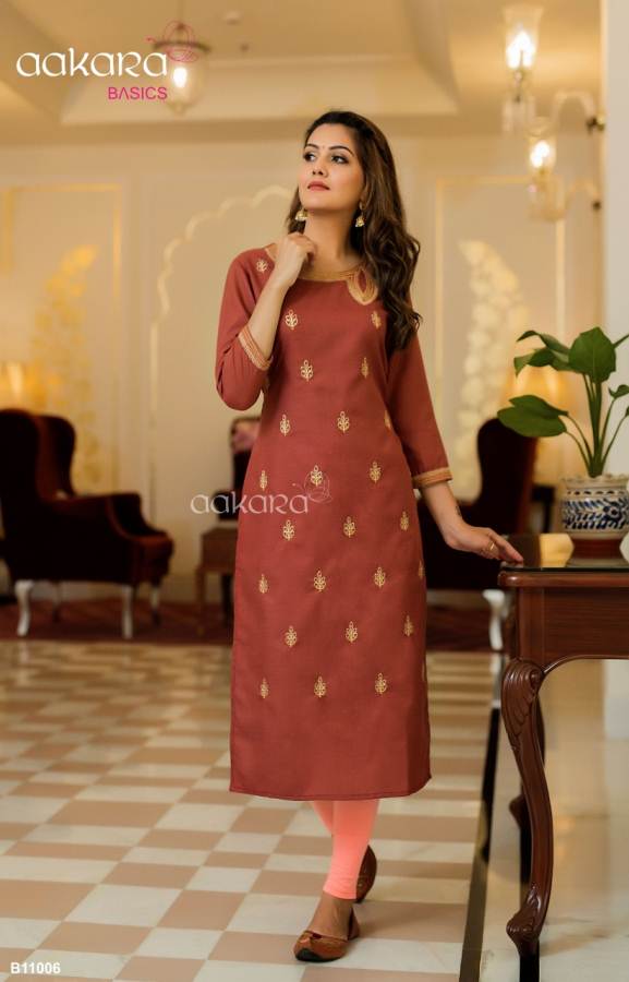 Aakara Basics Vol 11 Designer Straight Style Kurti Collection