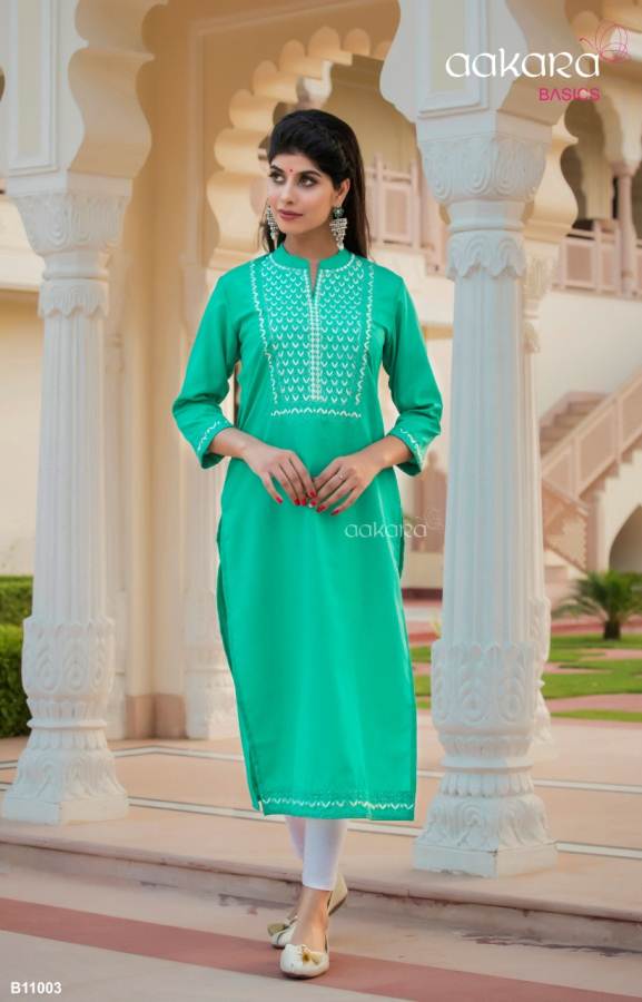 Aakara Basics Vol 11 Designer Straight Style Kurti Collection