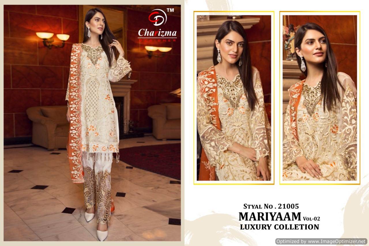 Charizma Present Mariyaam Luxury Party Wear Pakistani Salwar Suits Catalogue