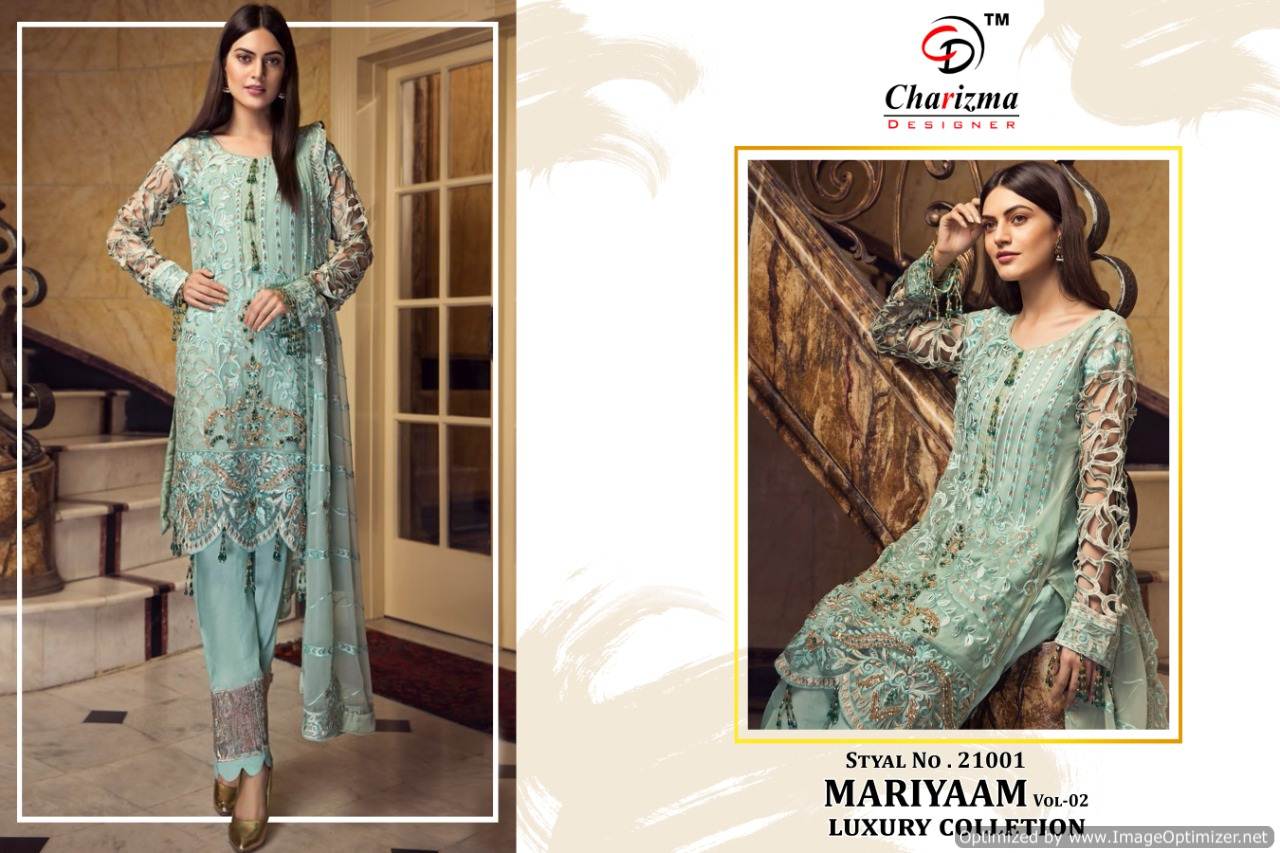 Charizma Present Mariyaam Luxury Party Wear Pakistani Salwar Suits Catalogue