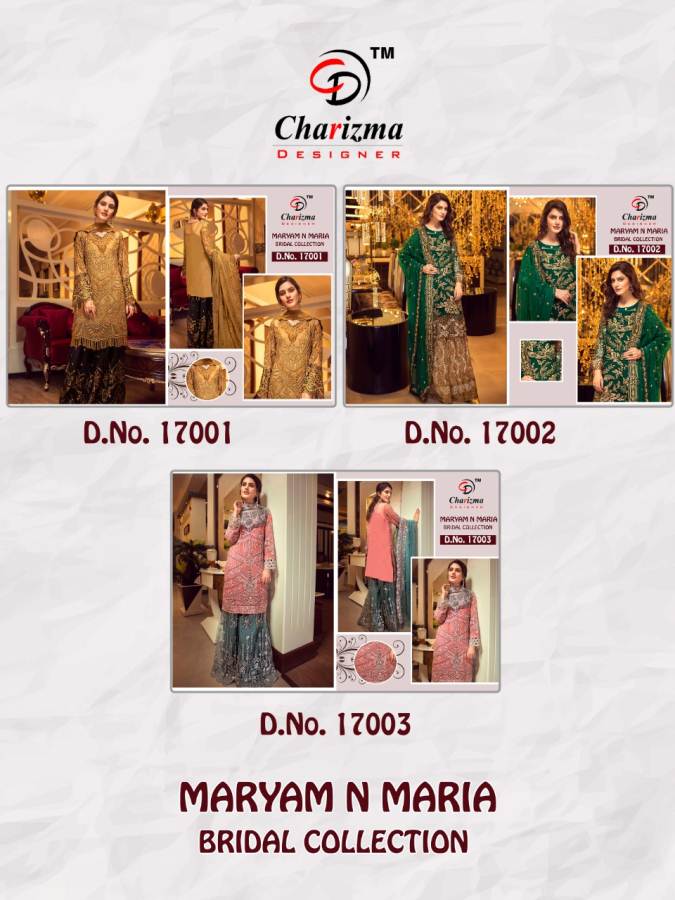 Charizma Present Mariyaam N Maria Wedding Wear Pakistani Salwar Suits Catalogue