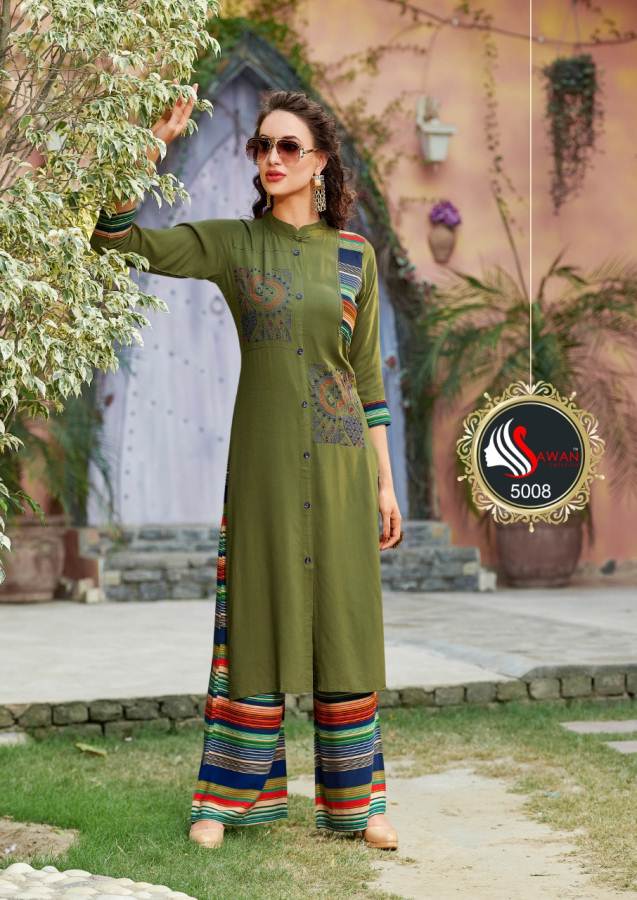 Sawan Present Dani Vol 5 Casual Wear Kurti With Palazzo Collection