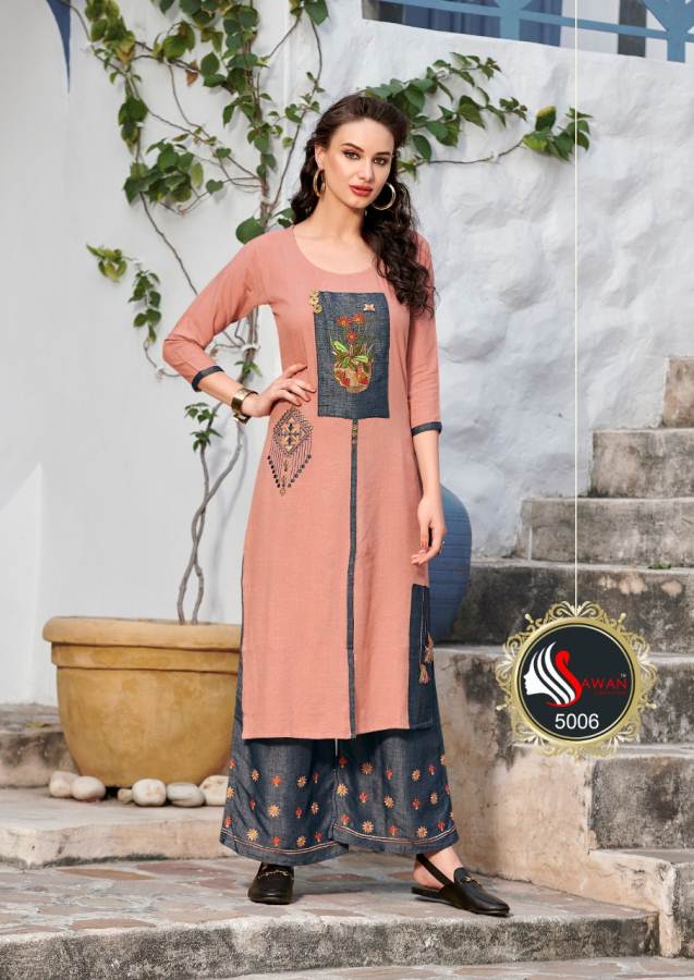 Sawan Present Dani Vol 5 Casual Wear Kurti With Palazzo Collection