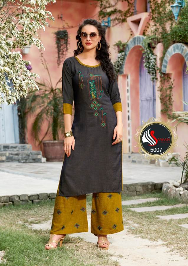 Sawan Present Dani Vol 5 Casual Wear Kurti With Palazzo Collection