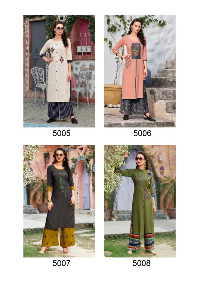 Sawan Present Dani Vol 5 Casual Wear Kurti With Palazzo Collection