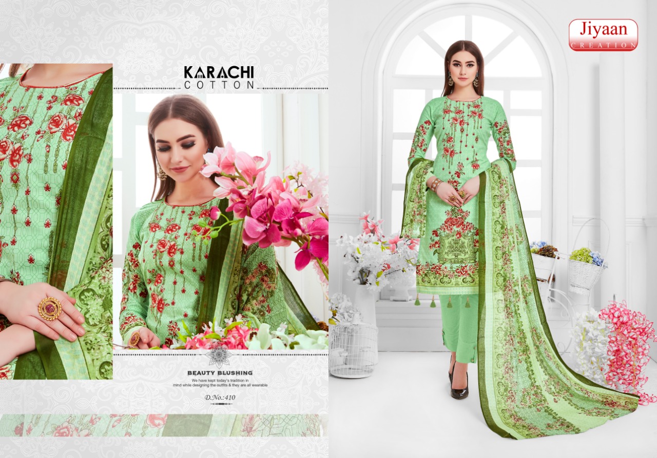 Jiyaan By Karachi Cotton Printed Cotton Dress Material Collection