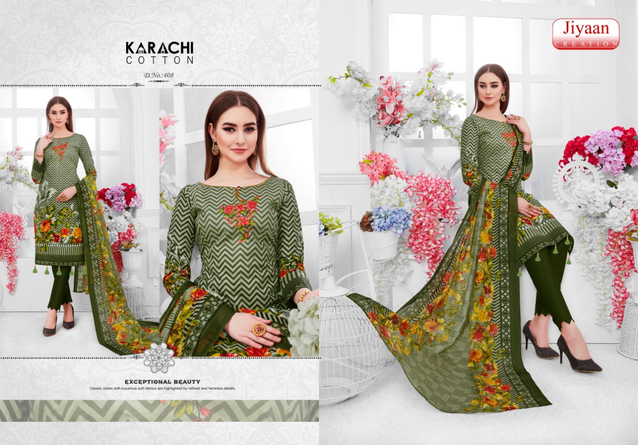 Jiyaan By Karachi Cotton Printed Cotton Dress Material Collection