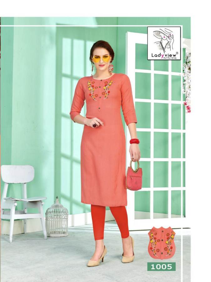 Ladyview By Crystal Casual Wear Stylish Kurtis Collection.