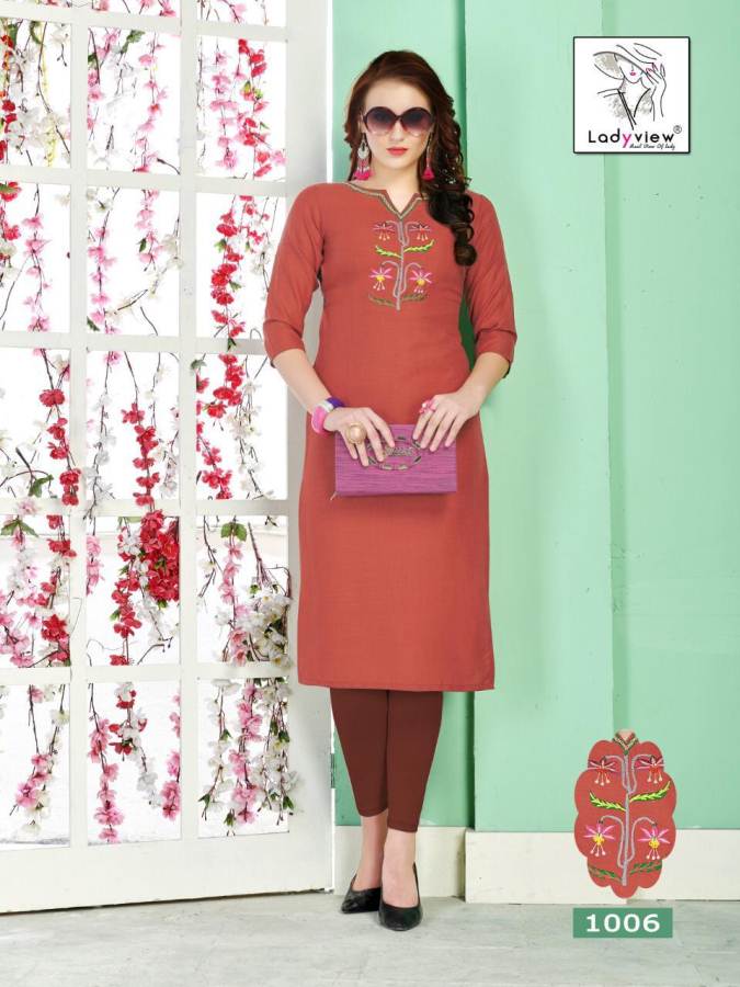 Ladyview By Crystal Casual Wear Stylish Kurtis Collection.