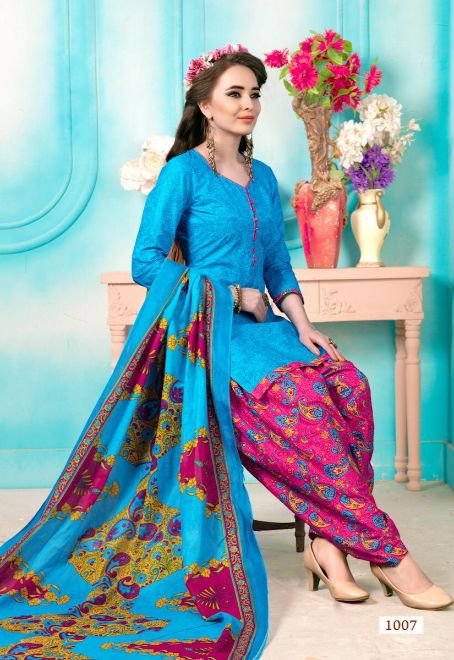 Meenaxi By Karachi Patiyala Casual Wear Dress Material Collection