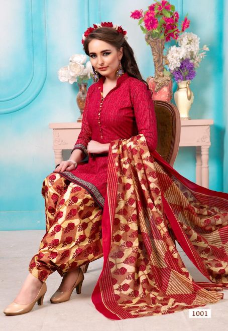 Meenaxi By Karachi Patiyala Casual Wear Dress Material Collection