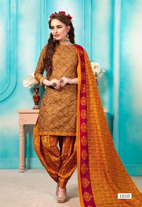 Meenaxi By Karachi Patiyala Casual Wear Dress Material Collection