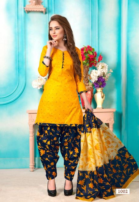 Meenaxi By Karachi Patiyala Casual Wear Dress Material Collection