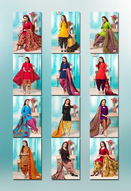 Meenaxi By Karachi Patiyala Casual Wear Dress Material Collection