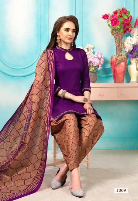 Meenaxi By Karachi Patiyala Casual Wear Dress Material Collection