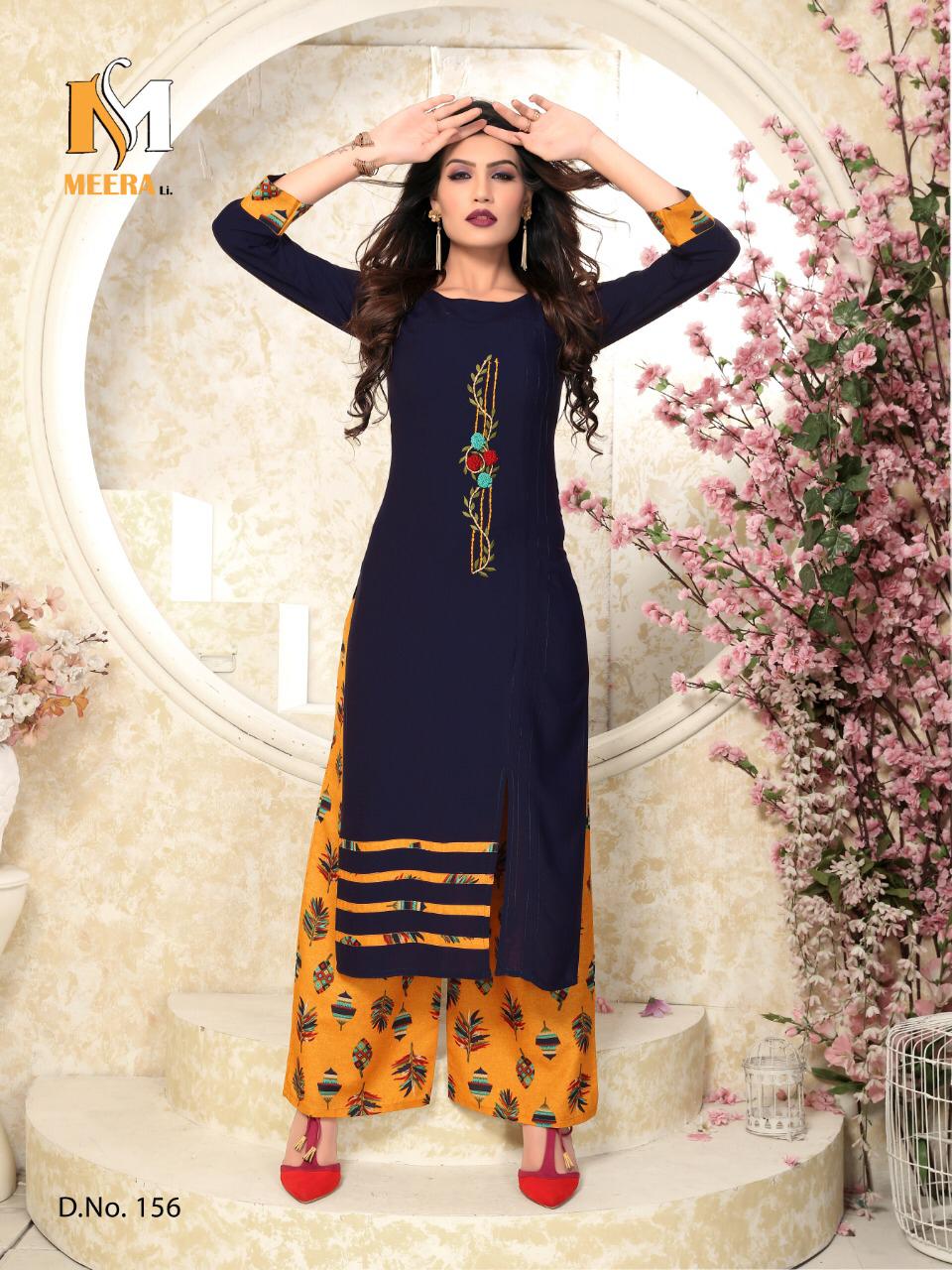 Meerali Present Plazzo Queen Vol 1 Party Wear Kurti With Printed Palazzo Collection