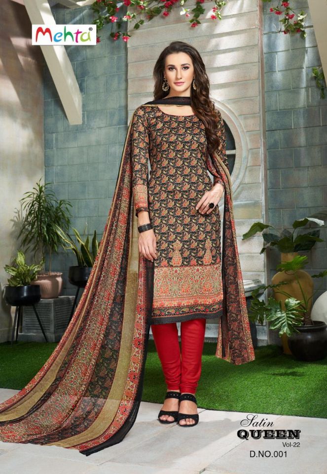 Mehta Present Satin Queen Vol 22 Satin Cotton Dress Material Collection