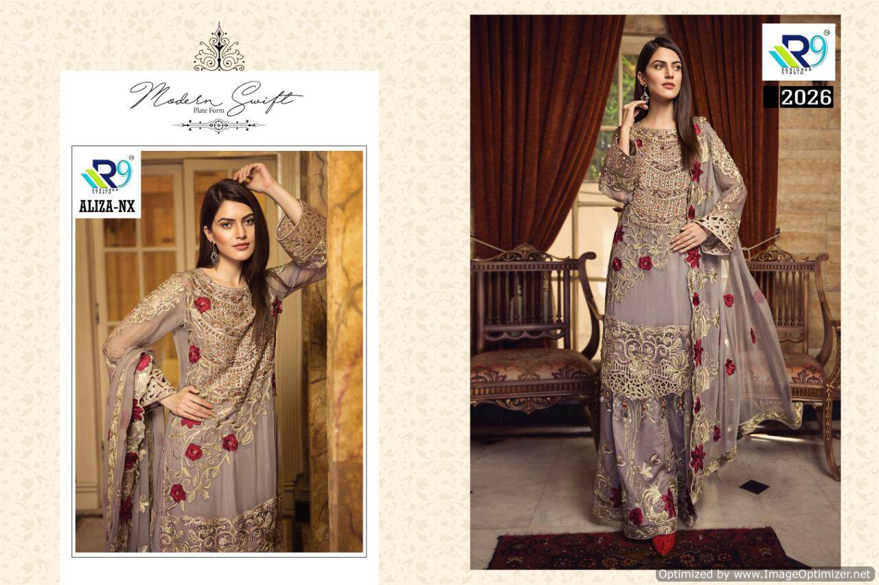 R9 Present Aliza Nx Party Wear Pakistani Salwar Suit Collection