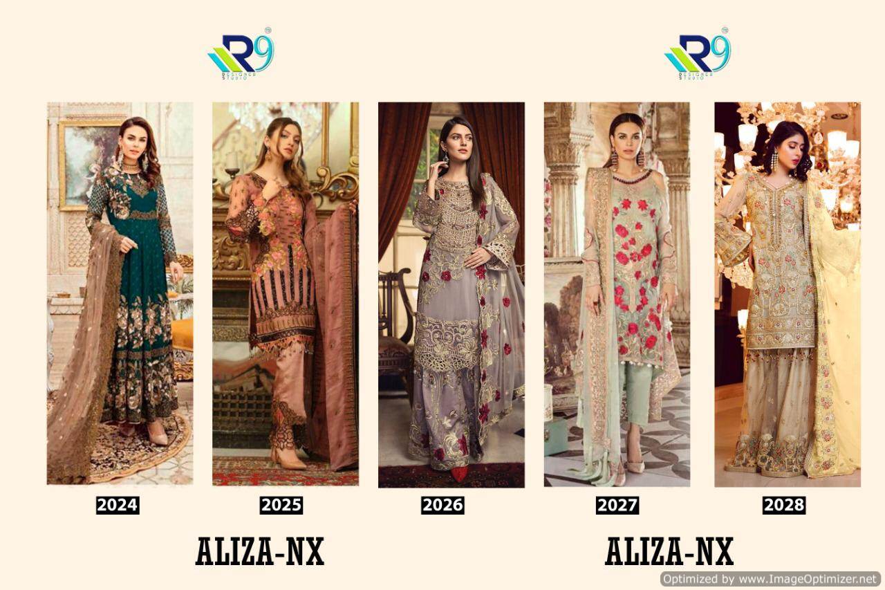 R9 Present Aliza Nx Party Wear Pakistani Salwar Suit Collection