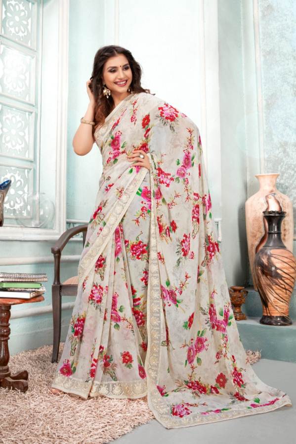 RUCHI SAVYAA CHIFFON PRINTED CASUAL WEAR SAREE COLLECTION - textiledeal.in