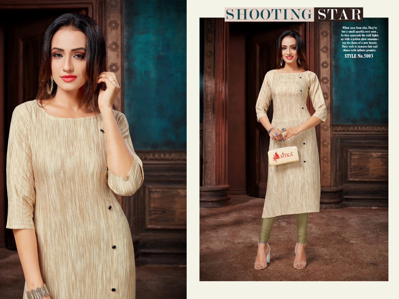 Shooting Present Star Vol 3 Casual Wear Straight Kurti Collection