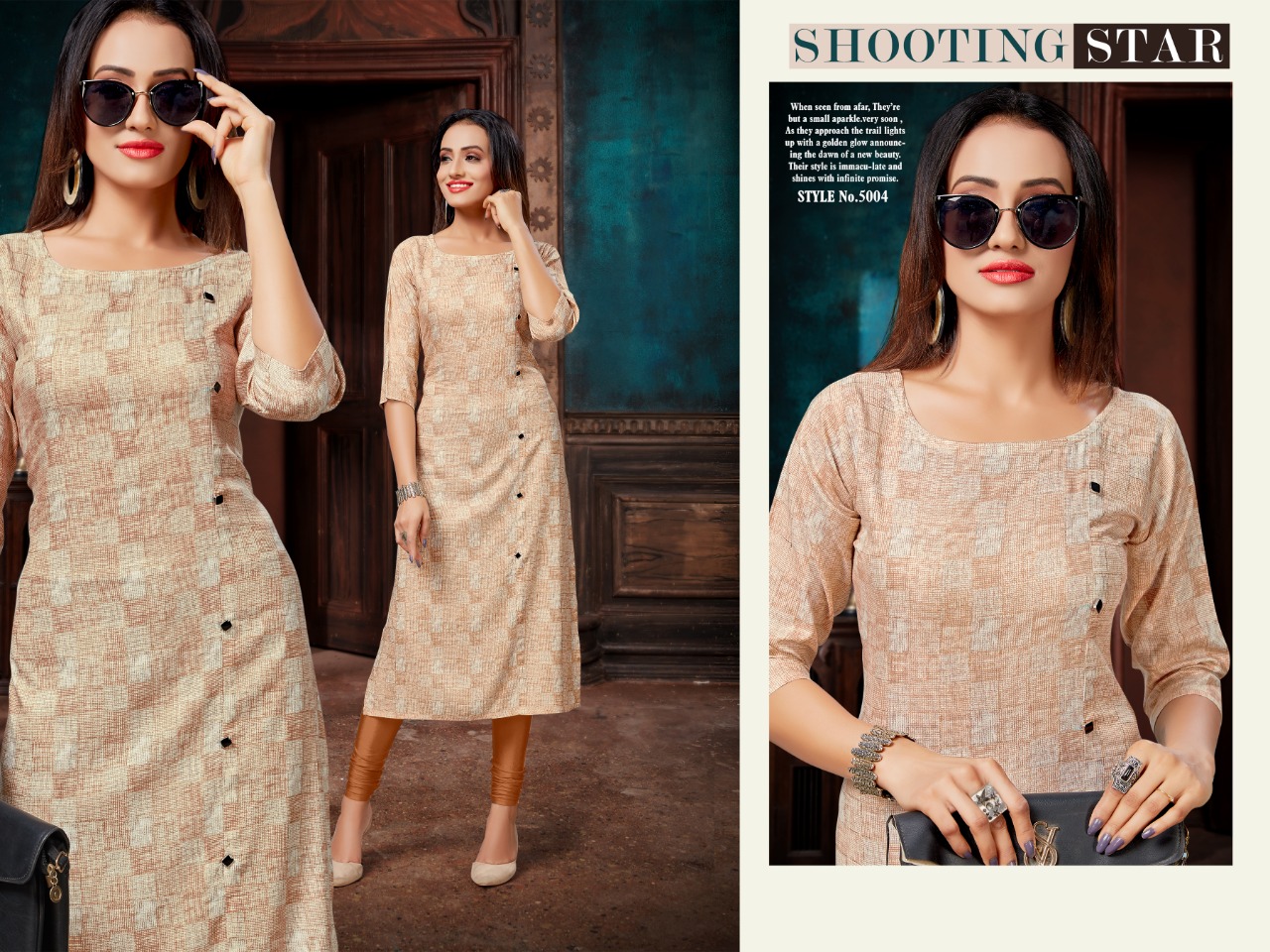 Shooting Present Star Vol 3 Casual Wear Straight Kurti Collection