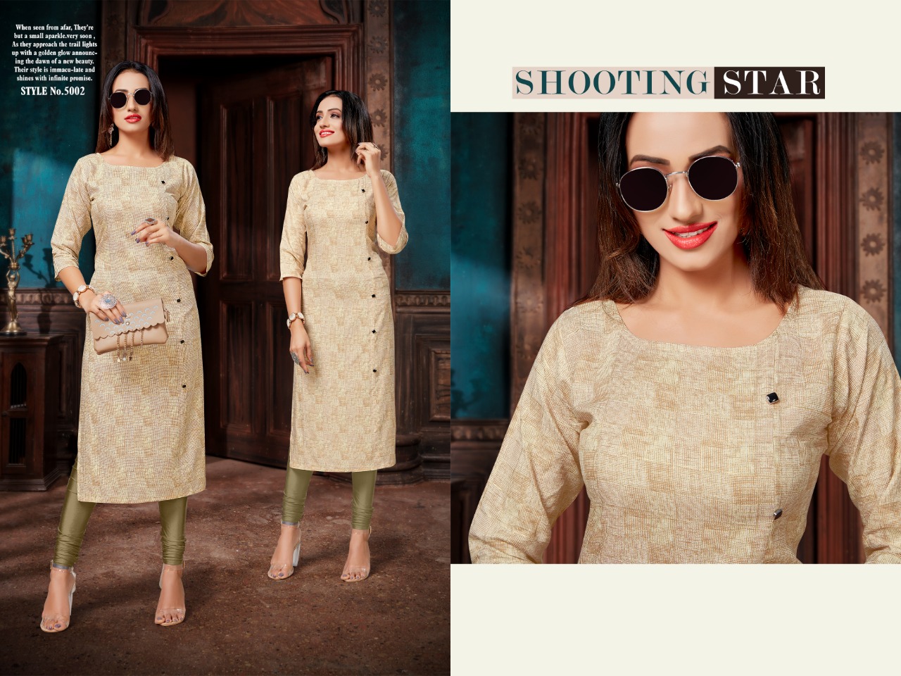 Shooting Present Star Vol 3 Casual Wear Straight Kurti Collection