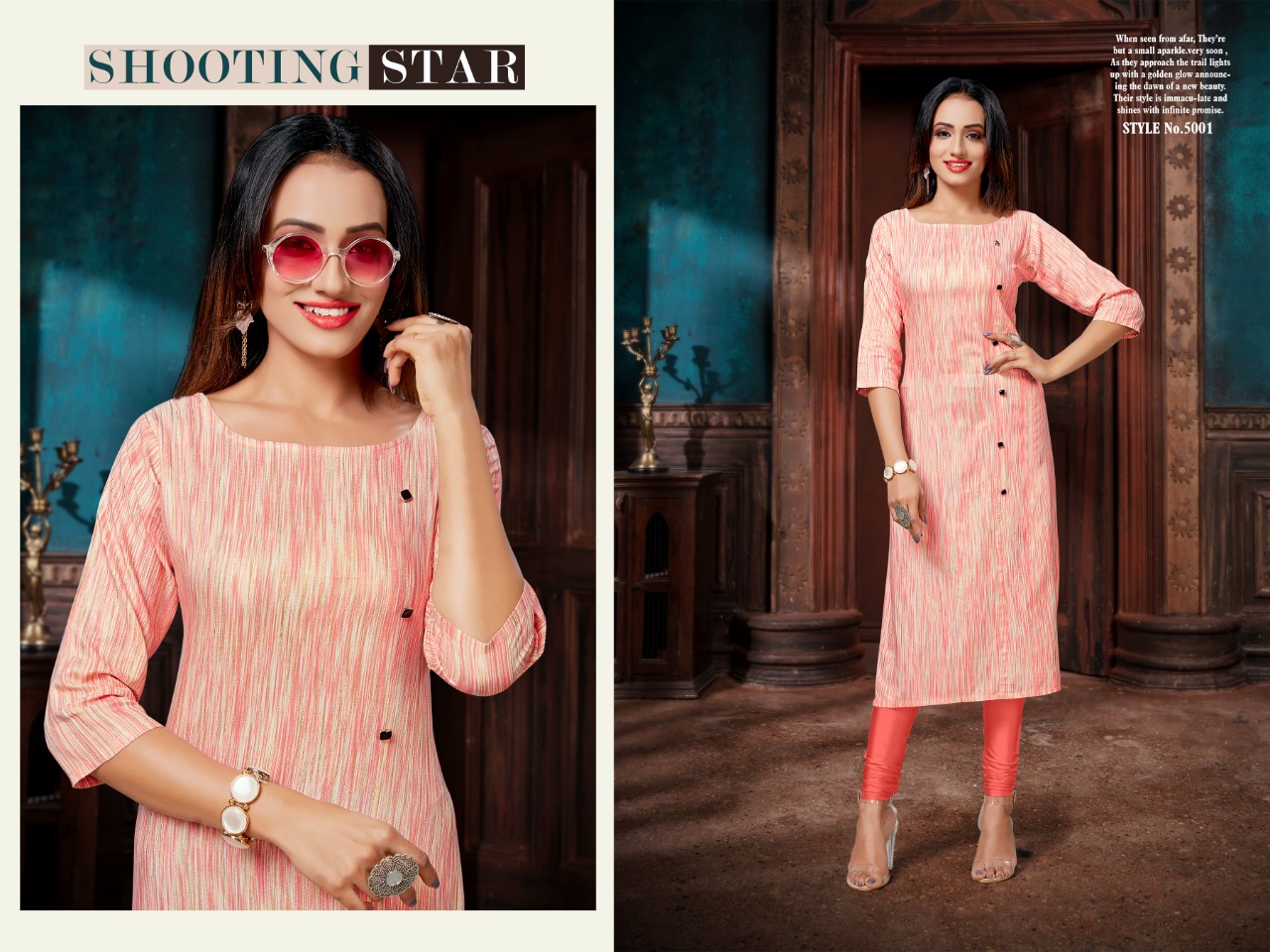 Shooting Present Star Vol 3 Casual Wear Straight Kurti Collection