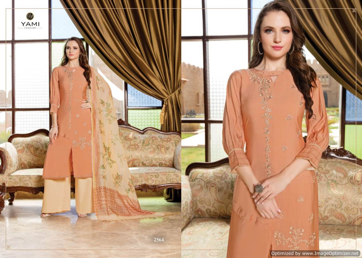 Yami Present Virasat Stylish Party Wear Kurti With Plazzo Collection