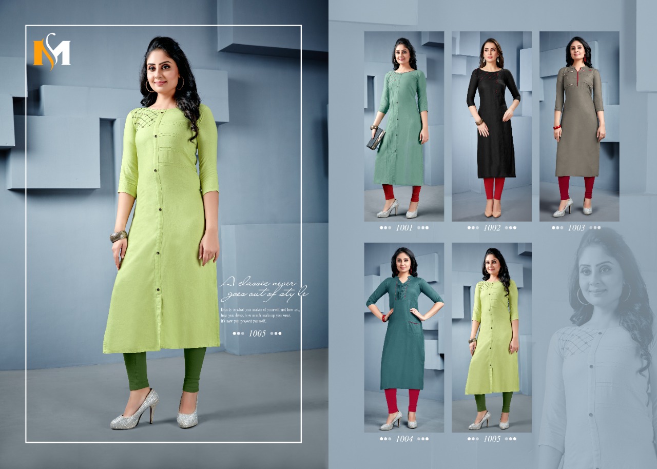 Meerali Silk Mills Present Swara Vol 1 Casual Wear Kurtis Catalogue.