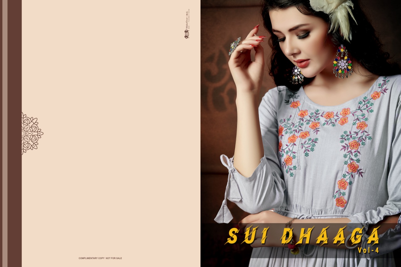 Shivasuki Present Sui Dhaaga Vol 4 Party Wear Kurtis Collection