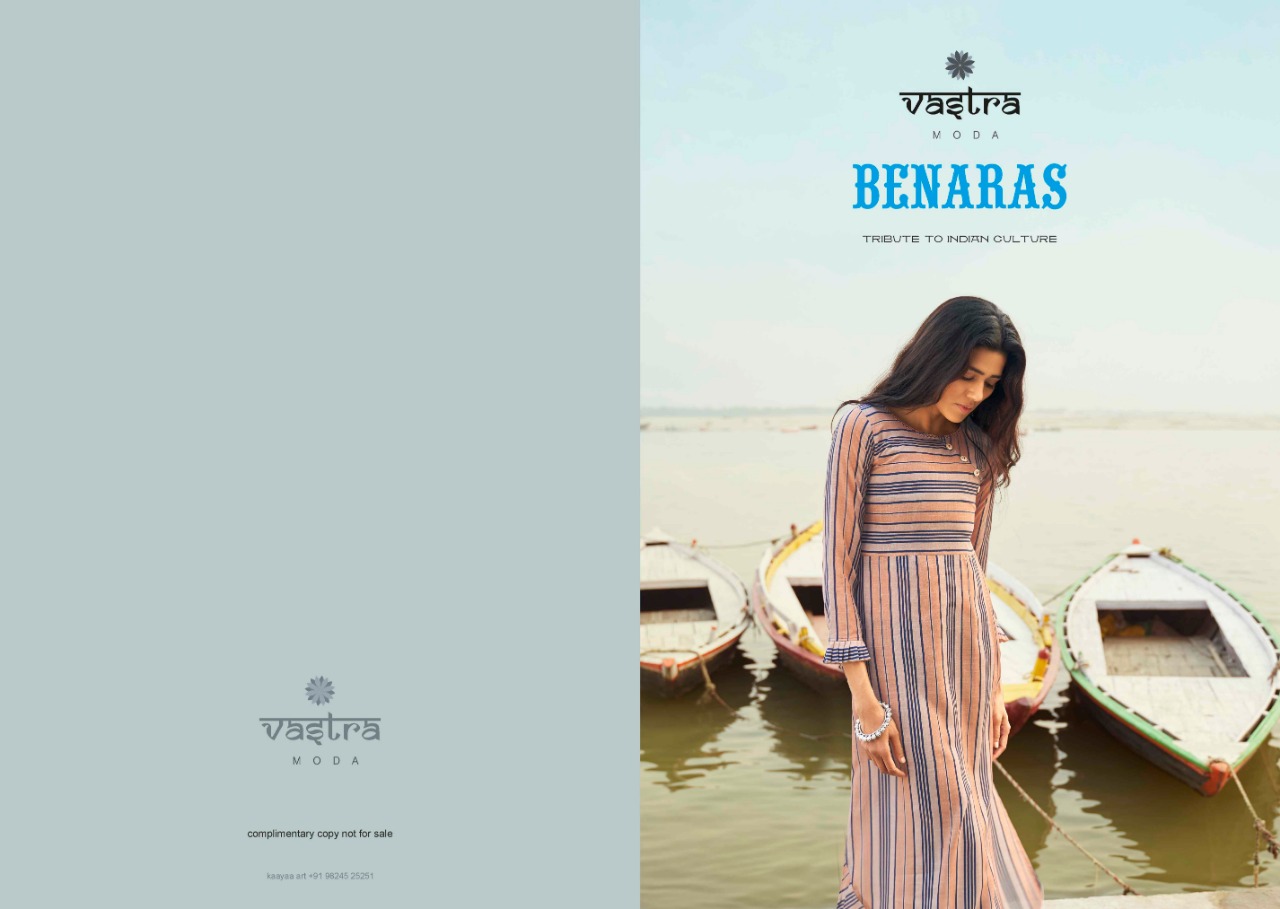 Vastra Moda Present Benaras Vol 1 Casual Wear Kurtis Collection.